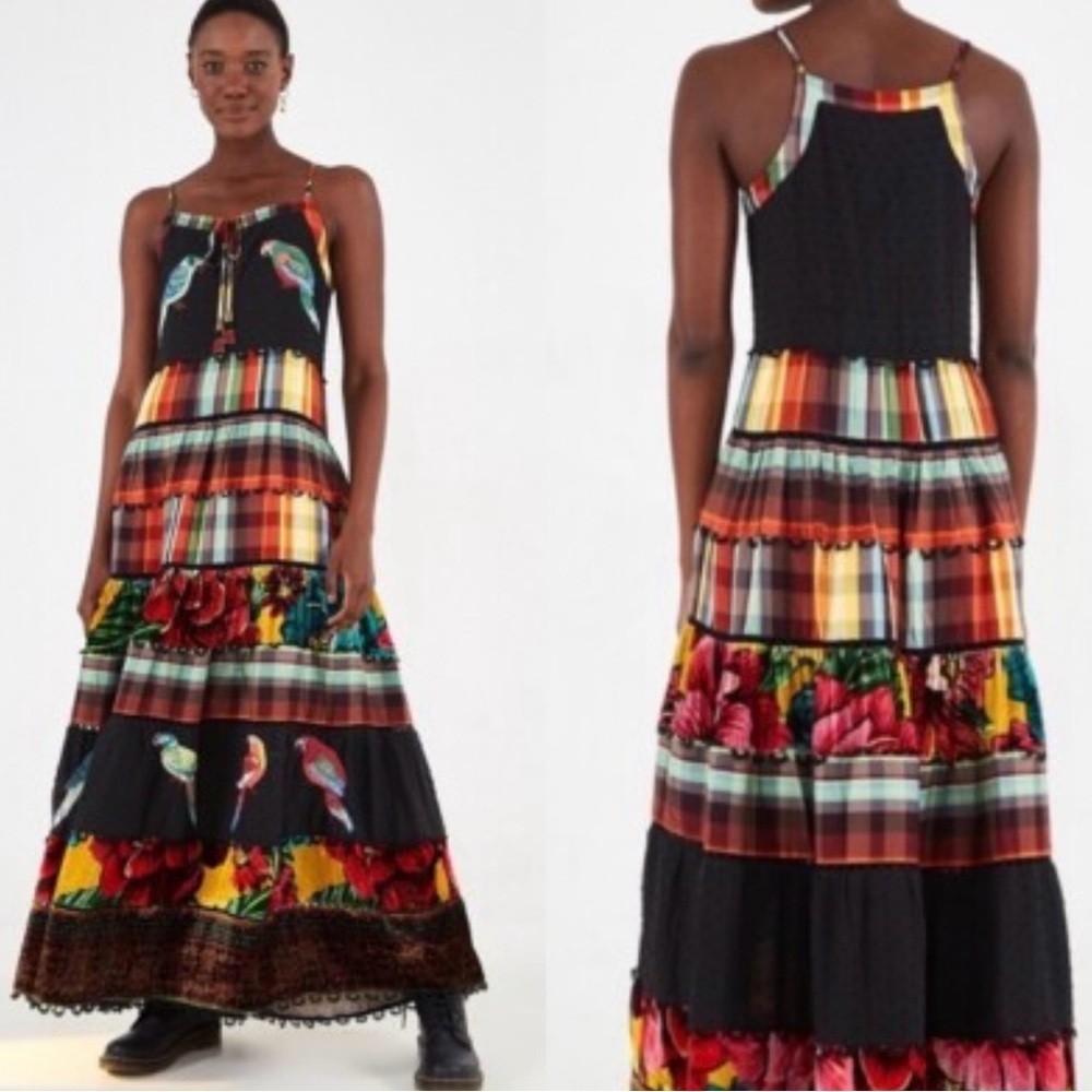 L10. FARM Rio Winter Garden Tiered Maxi Dress